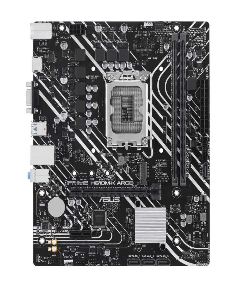 Placa M&atilde;e Asus H610m-K Argb Lga 1700 Intel 