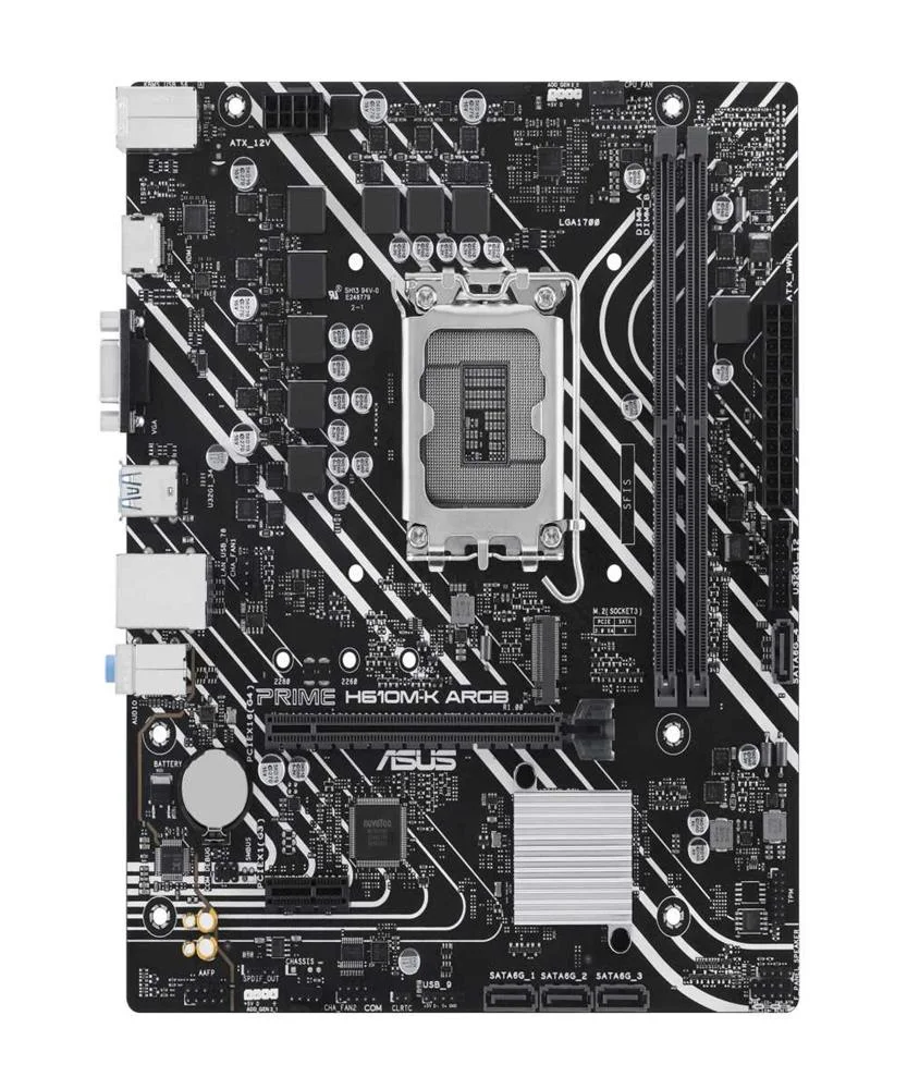 Placa M&atilde;e Asus H610m-K Argb Lga 1700 Intel 