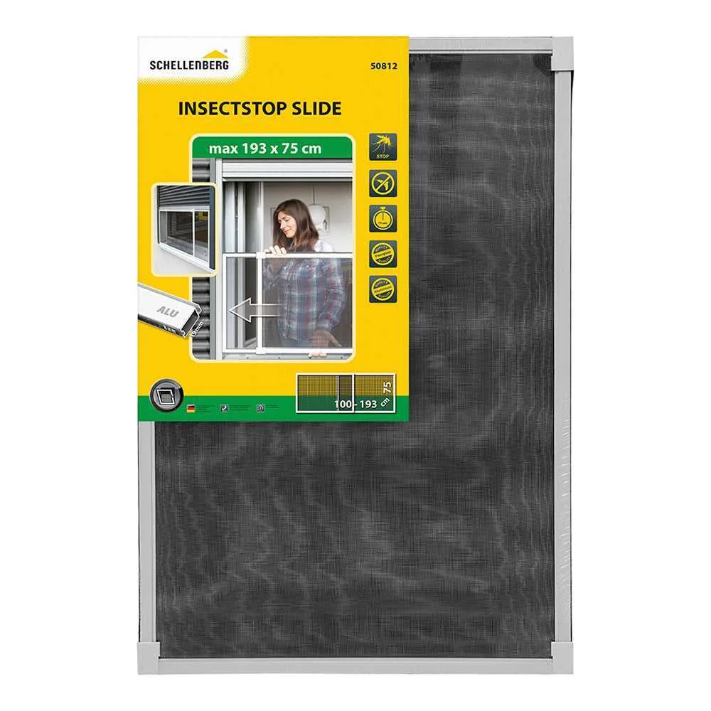 Rede Mosquiteira Fixa Extens&iacute;vel Alum&iacute;nio Branco 75x100-193cm Shellenberg