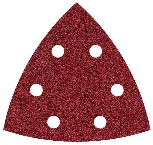Pack de 5 Folhas de Lixas Abrasivas Adesivas Corindo, Gr&atilde;o 40 Delta 95mm 185000 Wolfcraft