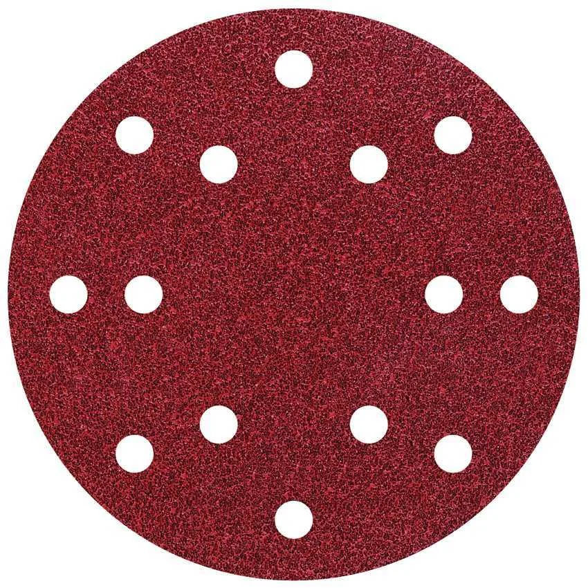 Conjunto de 5 Adesivos de Lixa, Corind&atilde;o, para Exc., Granula&ccedil;&atilde;o 40 &Oslash;150mm 1840000 Wolfcraft