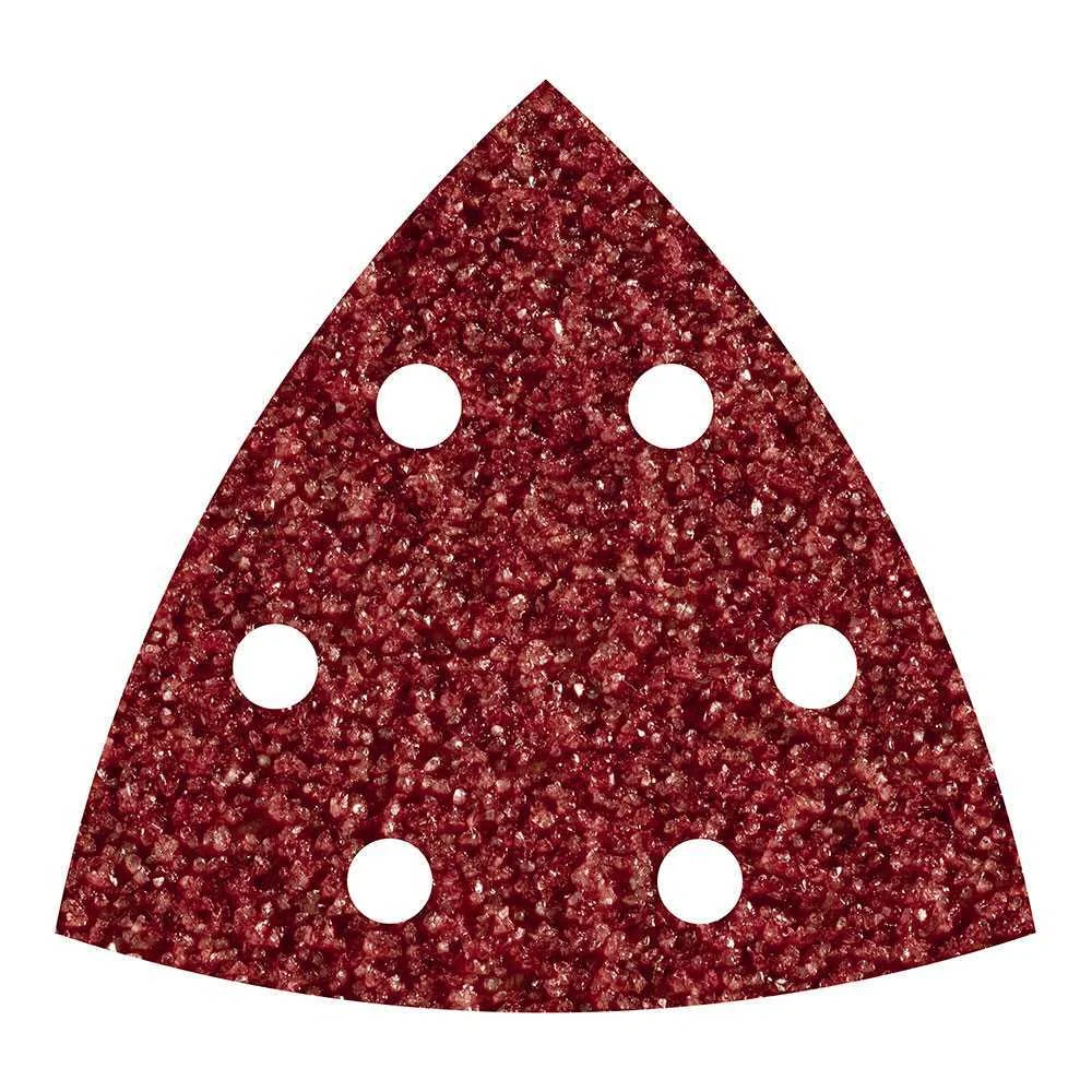 Pack de 5 Folhas de Lixas Abrasivas Adesivas Corindo, Gr&atilde;o 60 Delata 95mm 1851000 Wolfcraft
