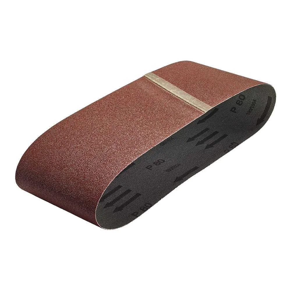 Conjunto de 3 Cintas de Lixa; Corind&atilde;o, Granula&ccedil;&atilde;o 80; 76x457x1mm 1894000 Wolfcraft