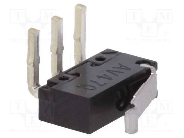 Microinterruptor Snap Action, com Alavanca Que Simula Um Rolo