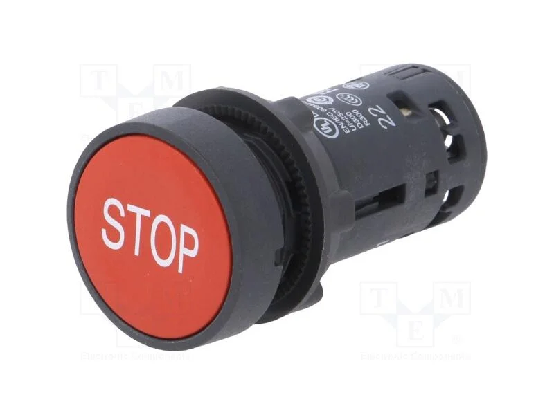 Interruptor: de Press&atilde;o, 22mm, Pos.Est&aacute;v: 1, Nc + No, Vermelho