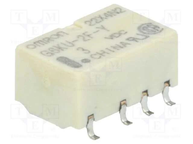 Rel&eacute;: Eletromagn&eacute;tico, Dpdt, Ubobina : 3vdc, Icontactos Max: 1a