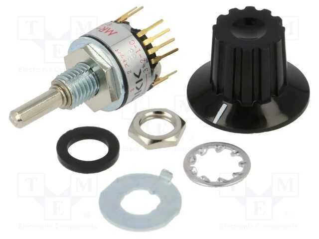 Interruptor: Girat&oacute;rio, Pos: 6, 0,1a/28vac, 0,1a/28vdc, -10&divide;70c