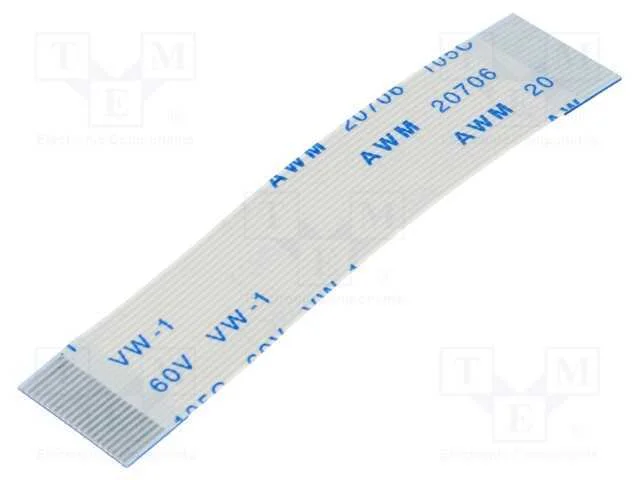 Fita Ffc, Fios: 20, Raster Fita: 0,5mm, Contactos do Mesmo Lado