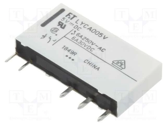 Rel&eacute;: Eletromagn&eacute;tico, Spdt, Ubobina : 5vdc, 6a, 6a/250vac, Pcb