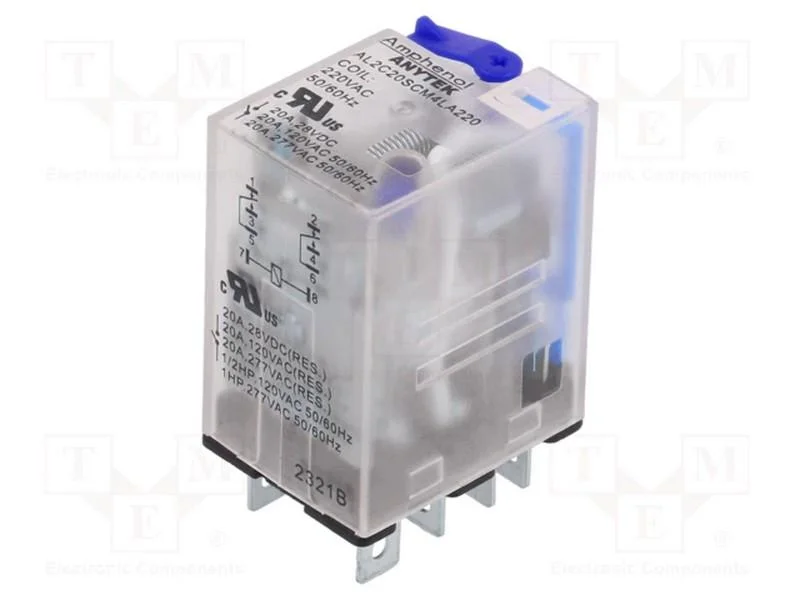 Rel&eacute;: electromagn&eacute;ticos industriais, DPDT, 220VAC.