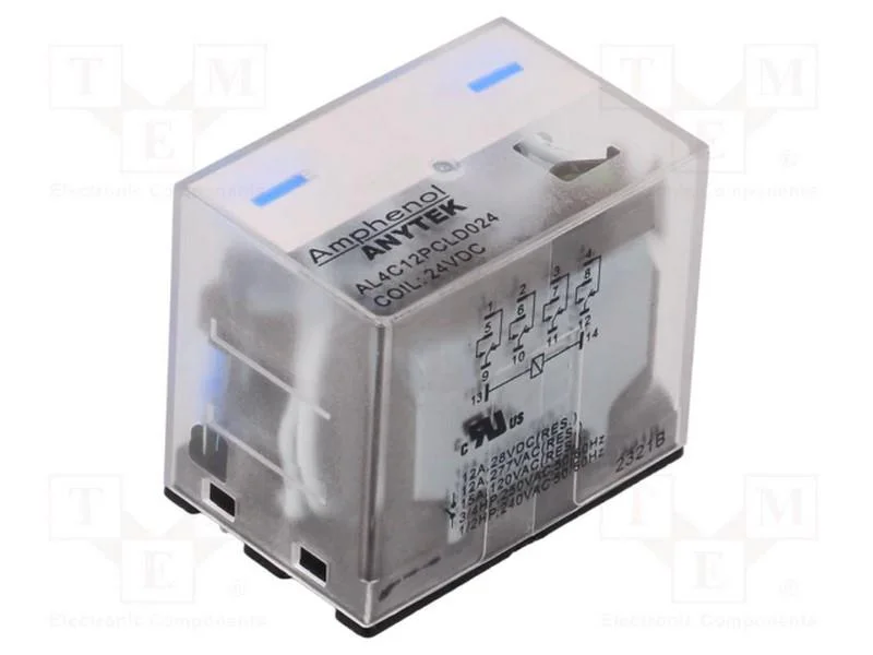 Rel&eacute;: electromagn&eacute;ticos industriais, 4PDT, 24VDC,.