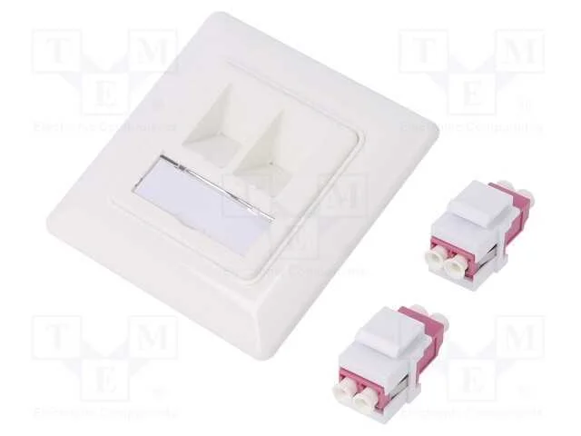 Conector: Fibra &Oacute;tica, Tomada,Conector, Duplex, F&ecirc;mea, Faixas: 2