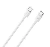 Cabo de Carregamento/Dados Realpower Usb-C para Usb-C 3a 1m Branco