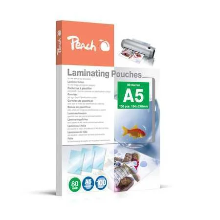 Peach Laminierfolien A5  80mic Gl&auml;nzend Pp580-03       100pk