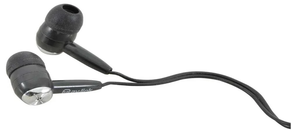 Auscultadores stereo intra-auriculares, preto, Ec.