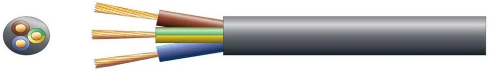 Pvc de Rede Redonda com 3 N&uacute;cleos, 3 X 24/0,2 Mm, 6a, 6,1 Mm, Preto, 100 M