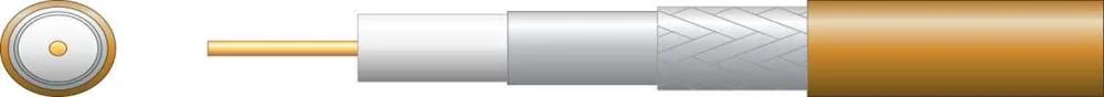 Eco Rg6 Foamed Pe Coaxial Cable With Aluminum Braid - 100m Brown