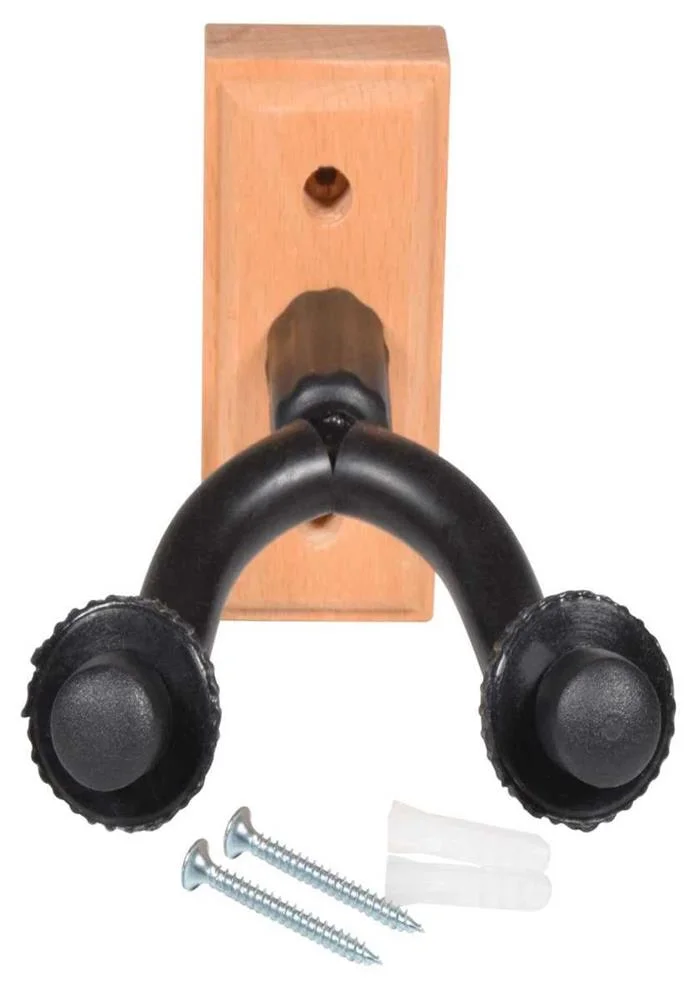 Suporte de Parede para Guitarra com Base de Madeira