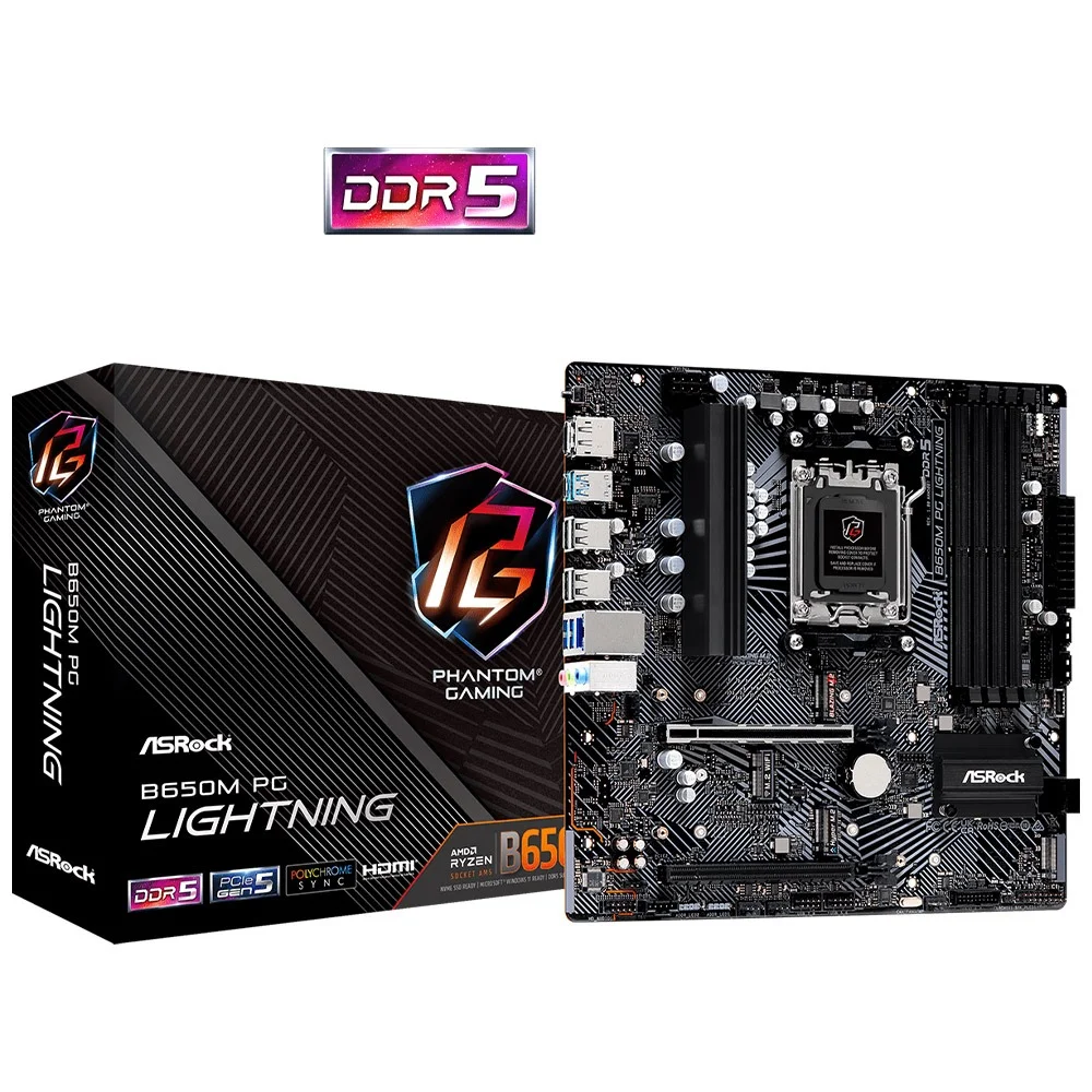 Asrock B650m Pg Lightning        Am5 Matx               Ddr5