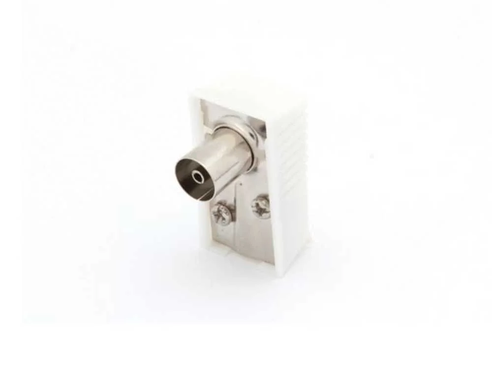 Right-Angled Tv Plug 9.5mm/2.3mm - Female - White