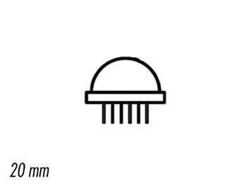 L&acirc;mpada LED Jumbo 20mm Vermelha Difusa