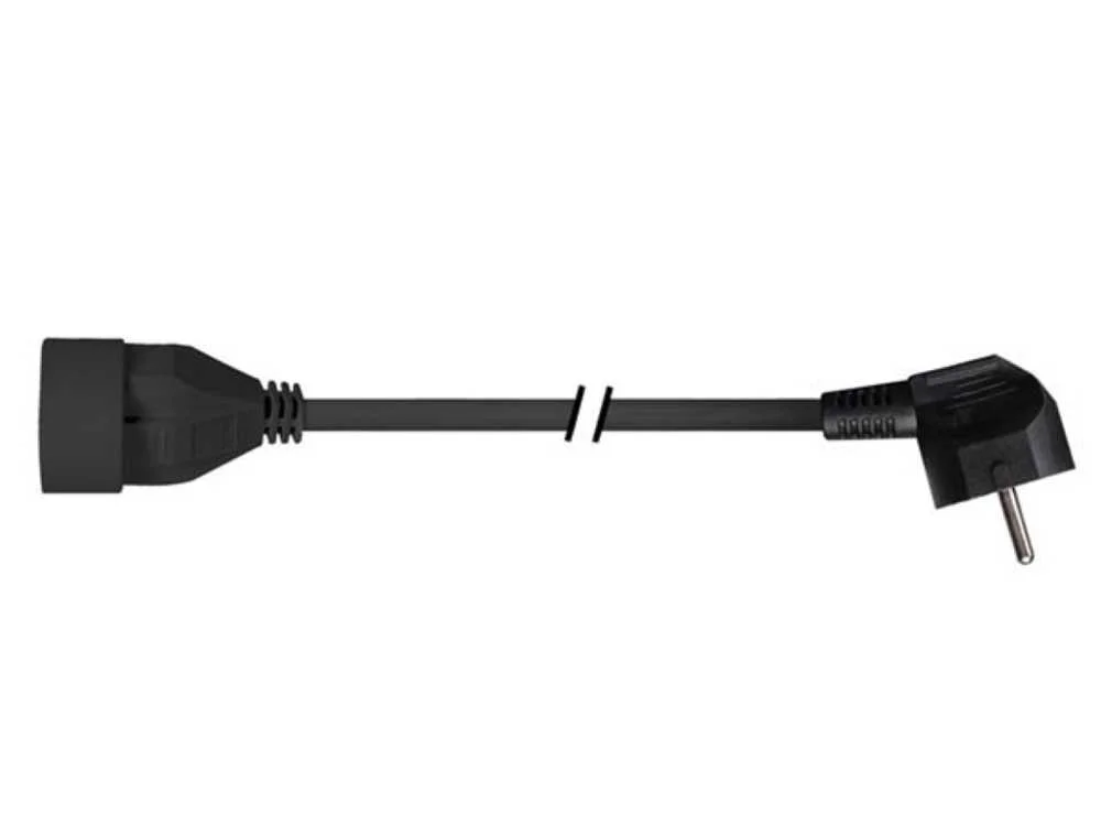Cabo de Extens&atilde;o 1.5 M com Ficha 90&deg; - Preto