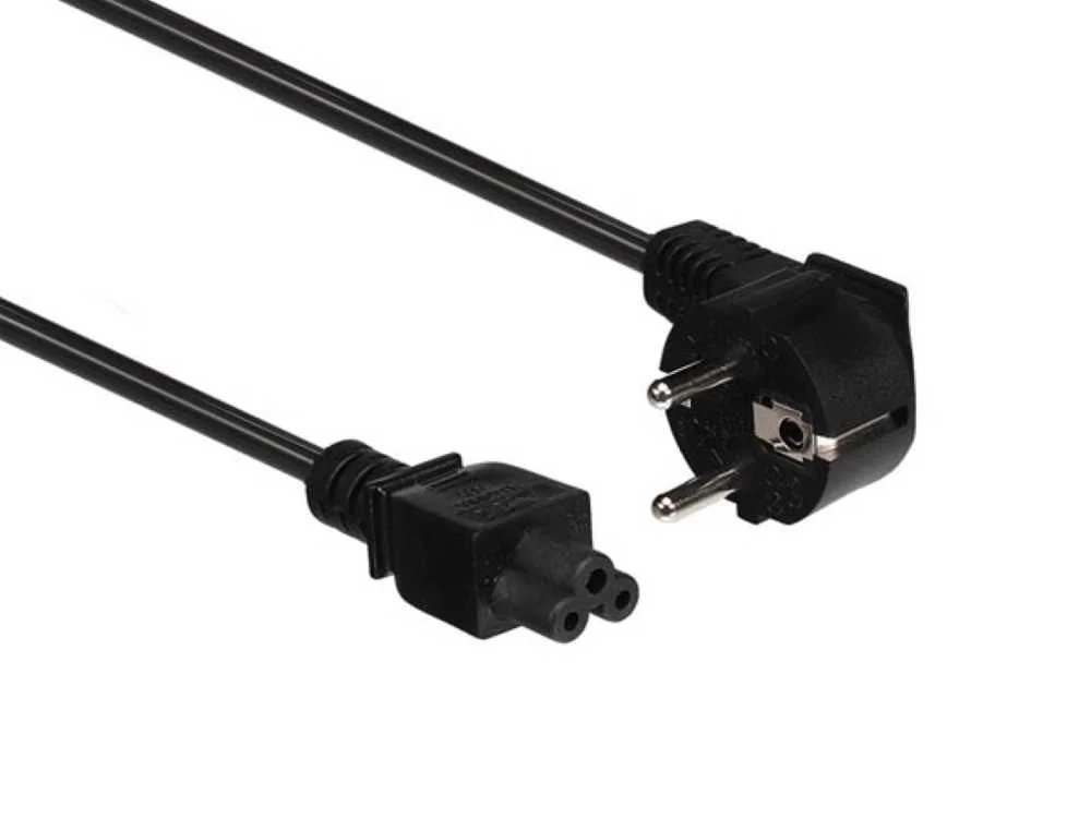 Cabo de Alimenta&ccedil;&atilde;o Preto Cee 7/7 90&deg; + C5 L=1.8 M H05vv-F 3g0.75 Mm&sup2;