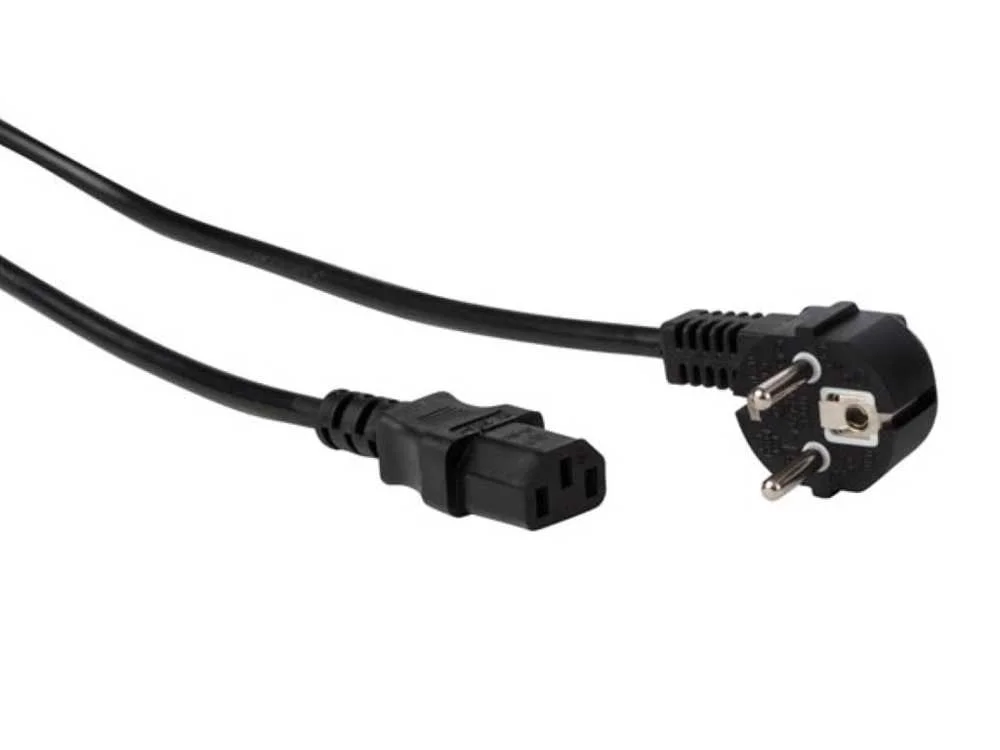 Cabo de Alimenta&ccedil;&atilde;o Preto Cee 7/7 90&deg; + C13 L=2 M, 3g1.00 Mm&sup2;