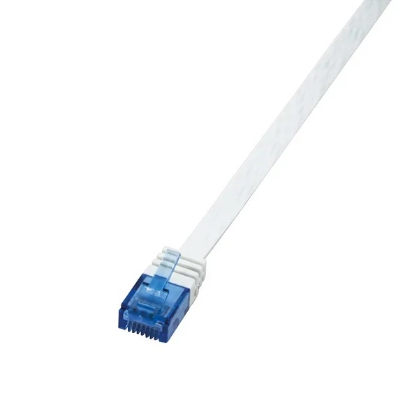 Logilink Flachpatchkabel Rj45 U/Utp Cat6 7.50m Wei&szlig;