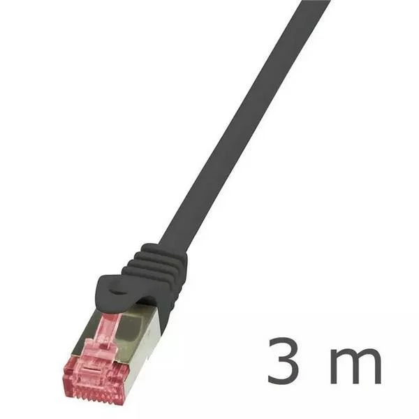 Logilink Patchkabel Cat6   S/Ftp Awg27 Pimf  3,00m Schw.
