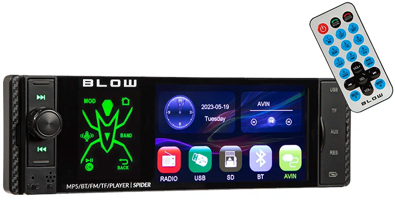 Auto R&aacute;dio Spider 4" 4x 60W MP3/WMA/WAV/OGG/APE/A.