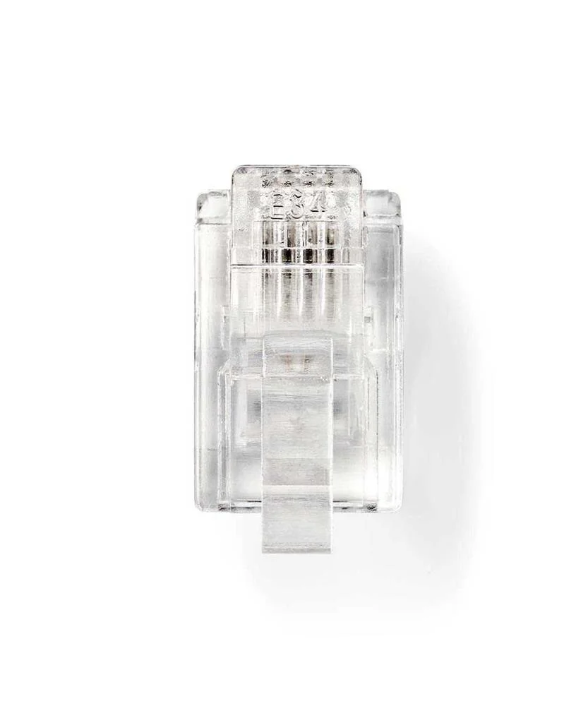 Conector de Telecomunica&ccedil;&otilde;es : Rj11 : Reto : Banhado a Ouro : Pvc : Pvc : Tr