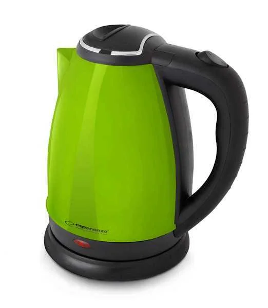Chaleira El&eacute;ctrica Esperanza Victoria 1,8 L em A&ccedil;o Inoxid&aacute;vel Verde