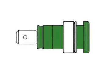Tomada de seguran&ccedil;a incorporada 4mm, protegida co.
