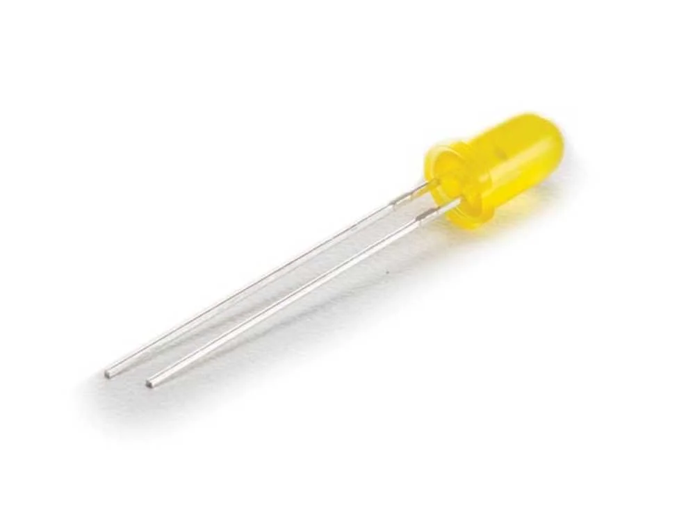 L&acirc;mpada LED padr&atilde;o de 5 mm Amarela Difusa
