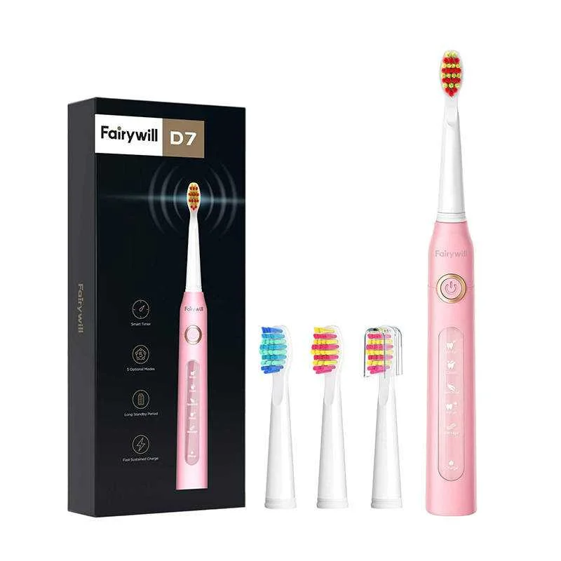 Conjunto de escova de dentes s&oacute;nica com cabe&ccedil;a Fa.