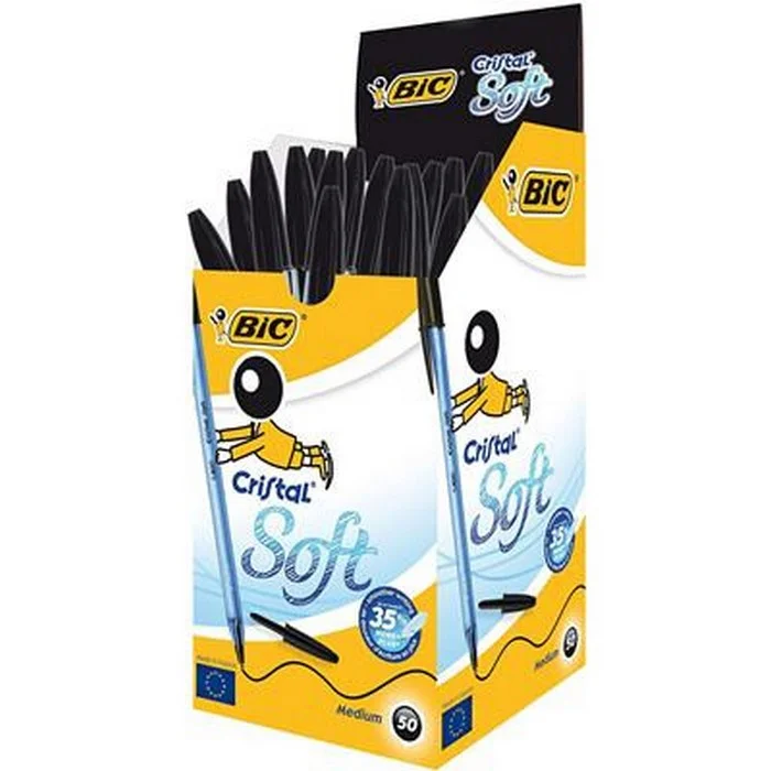 Boligrafo Cristal Soft Trazo 0,5 Mm. Color Preto Bic 951433