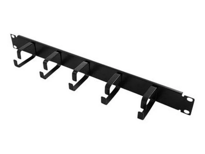 Logilink Kabelf&uuml;hrungspanel 19" 1he, 5 Metallringe, Schwarz