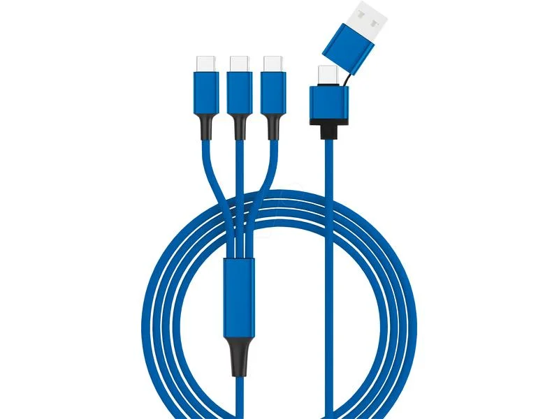 Smrter Hydra Trio Ladekabel, Typ Usb-C, Otg, 120cm, Blue Retail