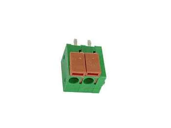 Screwless Connector Print, 2 Poles, Green, Pitch = 5mm