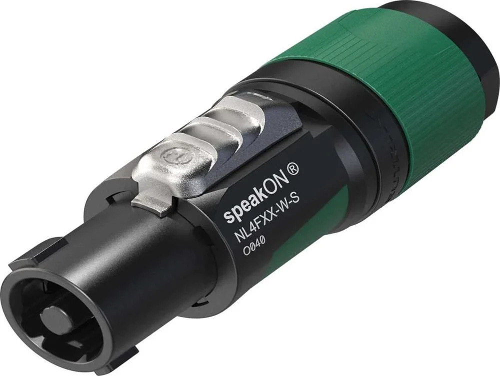 Neutrik - Conector de Cabo Speakon de 4 P&oacute;los, Montagem de Terminal de Parafuso, Al&iacute;vio de Tens&atilde;o Ti