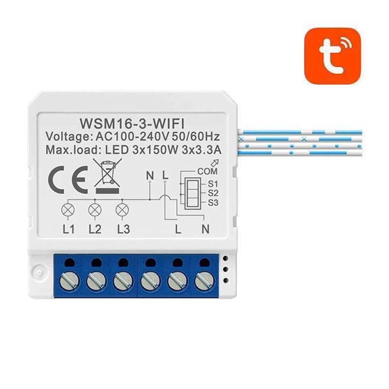 M&oacute;dulo de comuta&ccedil;&atilde;o inteligente Wifi Avatto Wsm16.