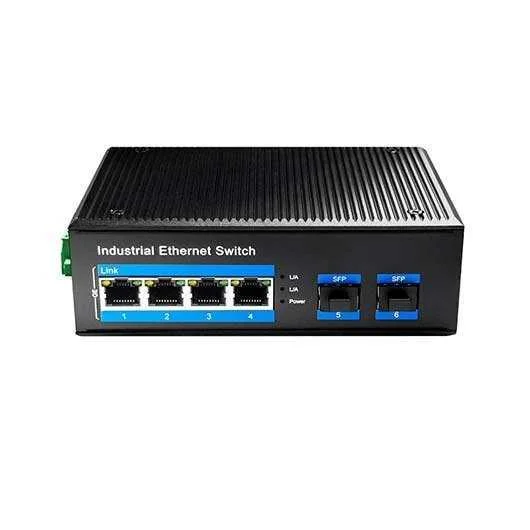 Switch de Rede 4 Portas Gigabit + 2 Portas Sfp Ig1004s2p Preto - Cudy