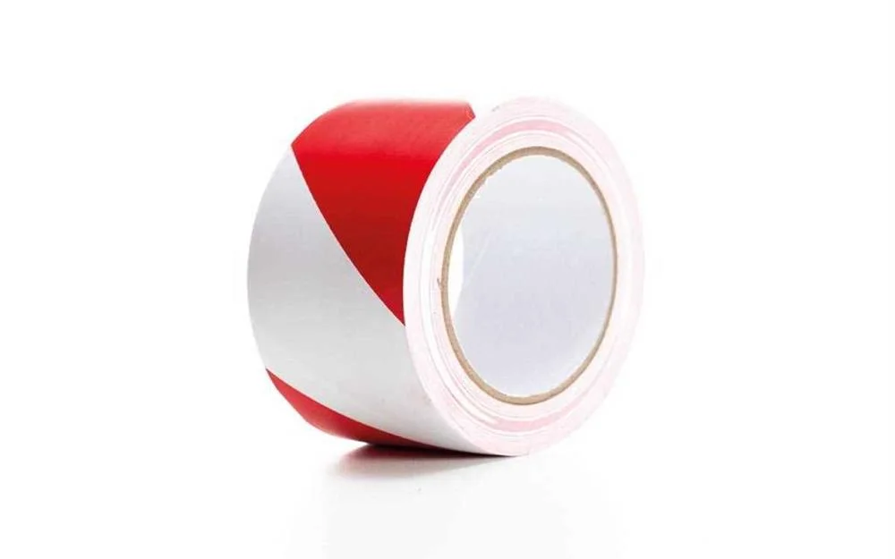 Fita de Marca&ccedil;&atilde;o em Pvc 5cm X 33m - Vermelho/Branco