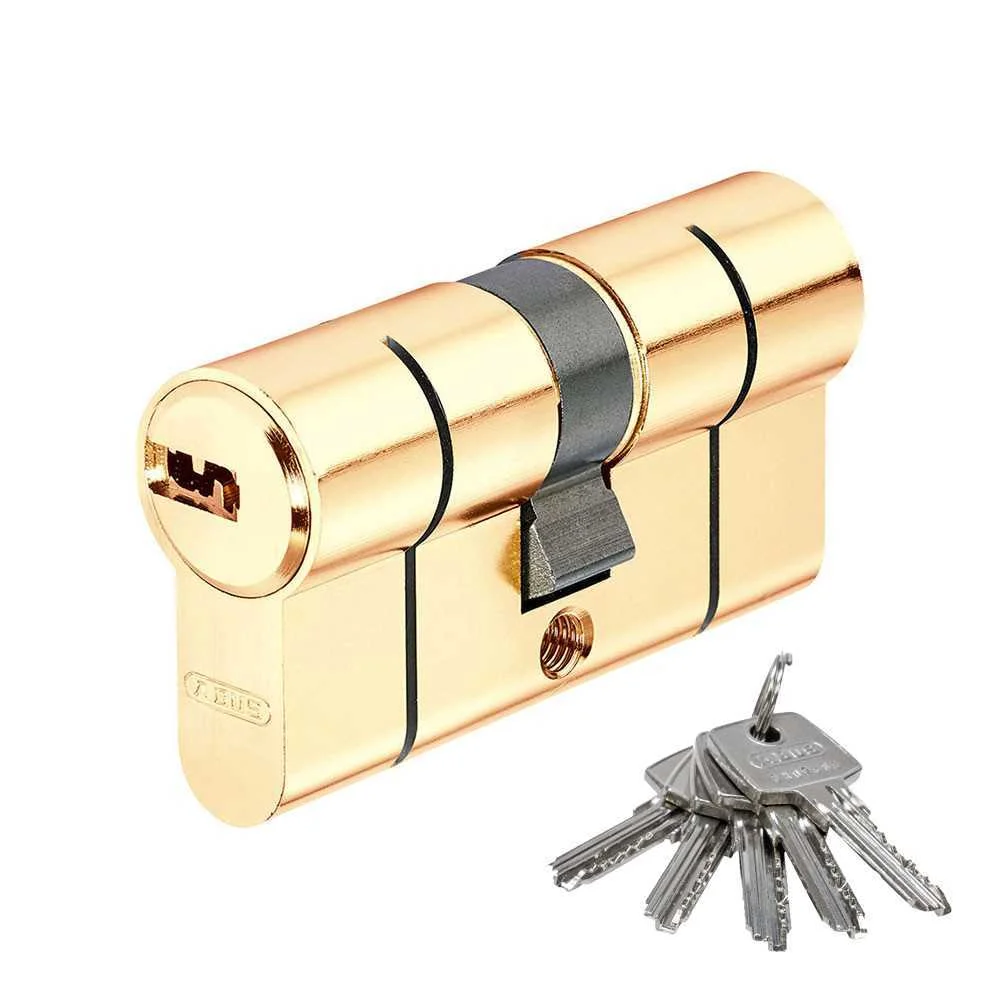 Cilindro Perfil Europeu Chave Pontos Lat&atilde;o e Dupla Embraiagem 30/30mm - D66 Mm 30/30 Abus
