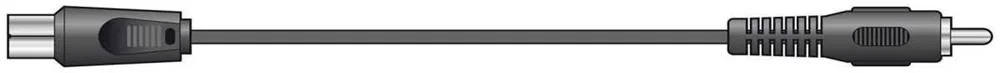 Cabo de Ficha Coaxial para Ficha Rca 2,0 M