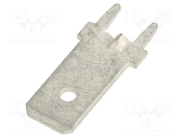 Conetor: plano, 6,4mm, 0,8mm, f&ecirc;mea, THT, lat&atilde;o, .