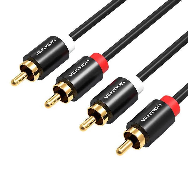 2rca (Cinch) To 2rca (Cinch) Cable Vention Vab-R06-B200 2m (Black)
