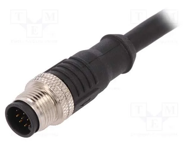Ficha, M12, Pin: 12, Macho, C&oacute;digo A-Devicenet / Canopen, Ip67, 30v