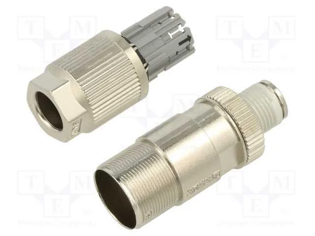 Ficha, M12, Pin: 8, Macho, C&oacute;digo X-Profinet, com Cabo, Idc, Simples